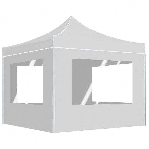 Carpa plegable profesional con paredes aluminio blanco 2x2 m