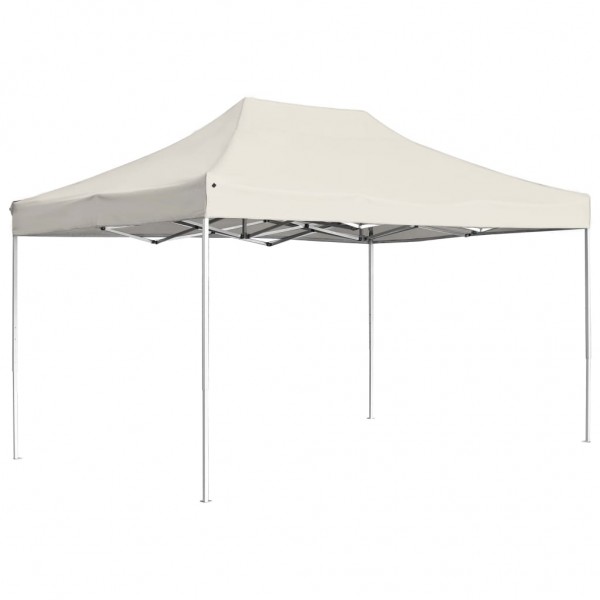 Carpa plegable profesional de aluminio crema 4.5x3 m