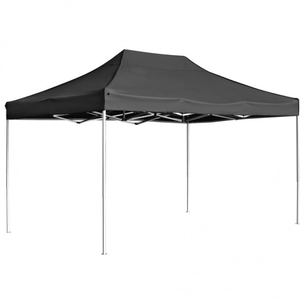 Carpa plegable profesional de aluminio gris antracita 4.5x3 m