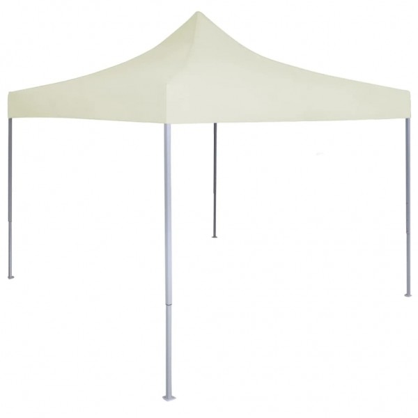 Carpa plegable profesional para fiestas acero color crema 2x2 m