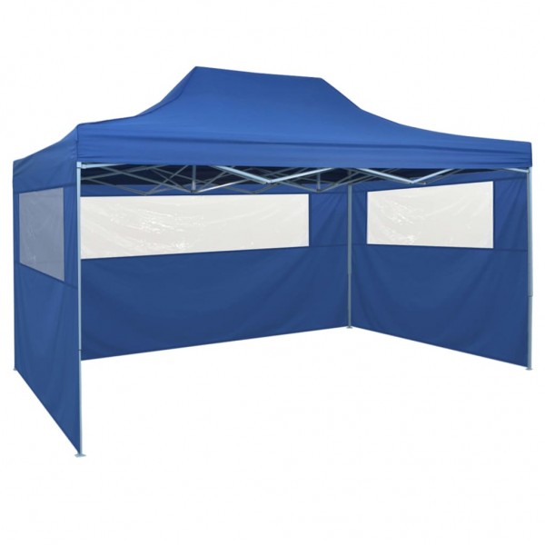 Carpa pleglable Pop-up con 4 paredes 3x4.5 m azul