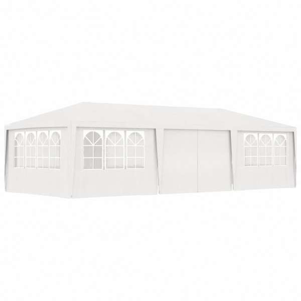 Carpa profesional para fiestas con paredes blanco 90 g/m² 4x9 m