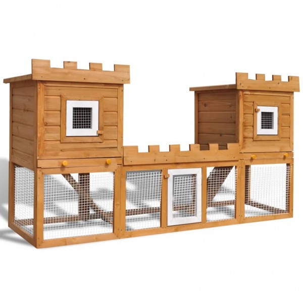 Casa grande de animales jaula conejera doble jaula de madera