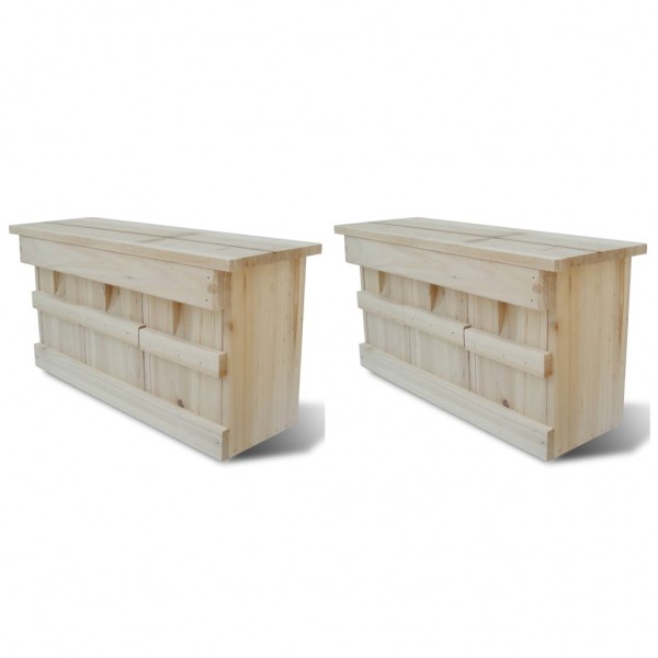 Casas para gorriones 2 unidades madera 44x15.5x21.5 cm
