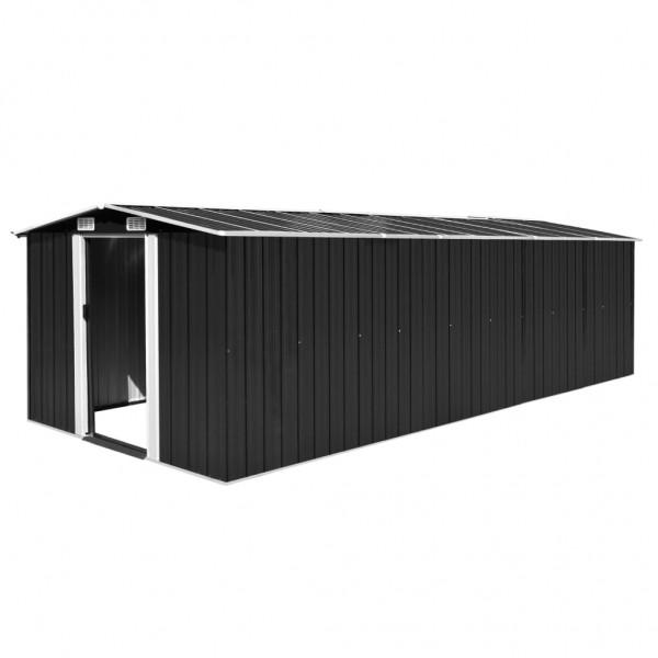 Caseta de jardín metal antracita 257x580x181 cm