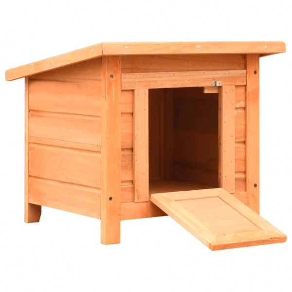 Caseta para gatos madera maciza de pino y abeto 50x46x43.5 cm