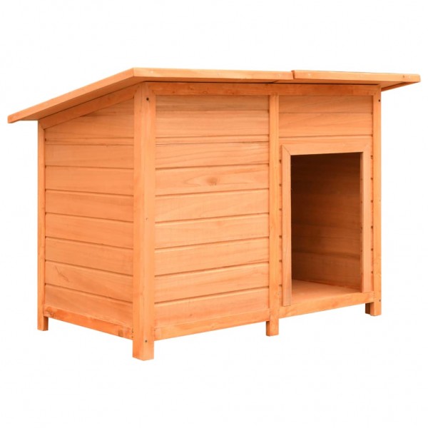Caseta para perros madera maciza de pino y abeto 120x77x86 cm