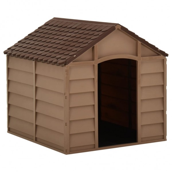 Caseta para perros marrón PP 71x71.5x68 cm