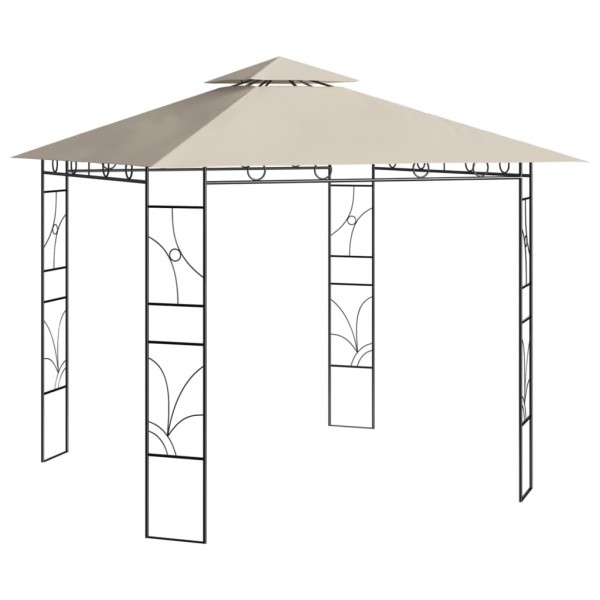Cenador color crema 3x3x2.7 m 160 g/m²