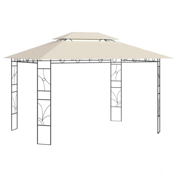 Cenador color crema 4x3x2.7 m 160 g/m²