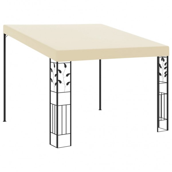 Cenador con montaje en la pared crema 3x3x2.5 m