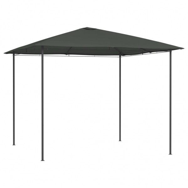 Cenador gris antracita 3x3x2.6 m 160 g/m²