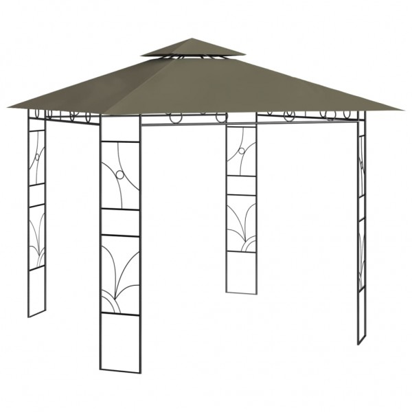 Cenador gris taupé 3x3x2.7 m 160 g/m²