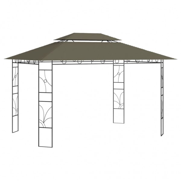 Cenador gris taupé 4x3x2.7 m 160 g/m²