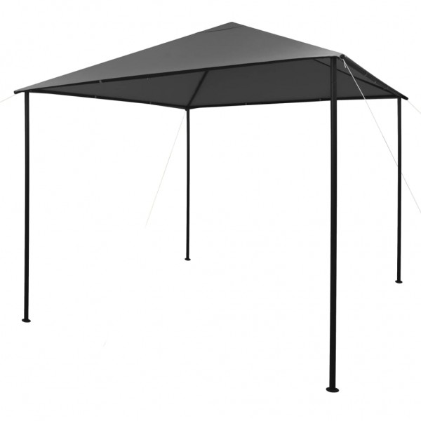 Cenador tela gris antracita y acero 3x3 m 180 g/m²