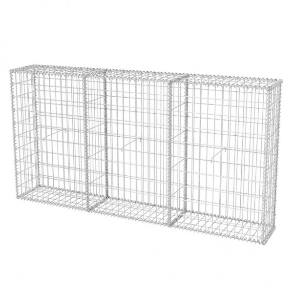 Cesta de muro de gaviones acero galvanizado 200x30x100 cm