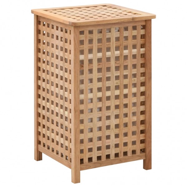 Cesto para ropa sucia madera maciza de nogal  39x39x65 cm