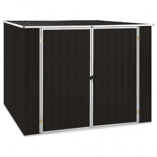 Cobertizo de jardín acero galvanizado marrón 195x198x159 cm