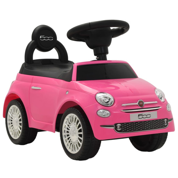 Coche correpasillos Fiat 500 rosa