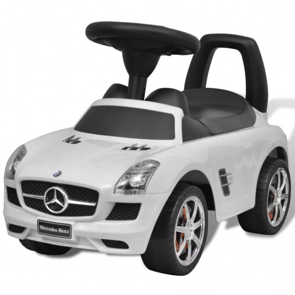 Coche correpasillos para niños Mercedes Benz blanco