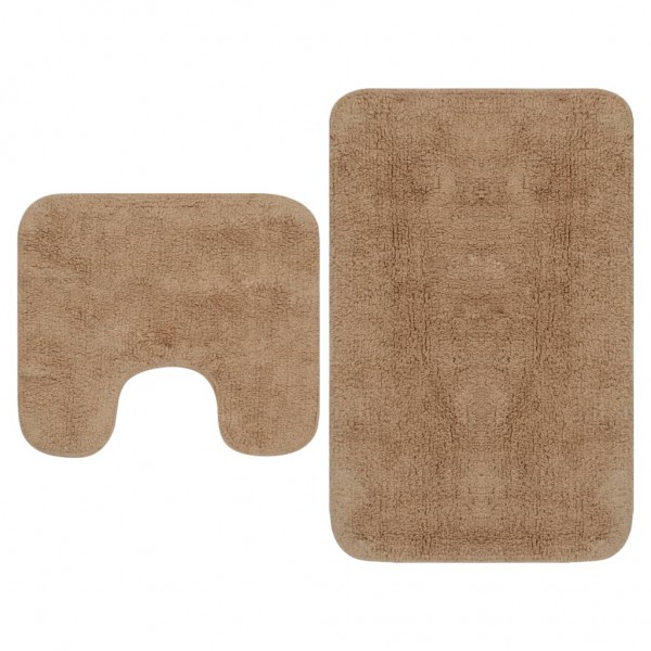 Conjunto de alfombrillas de baño de tela 2 piezas beige
