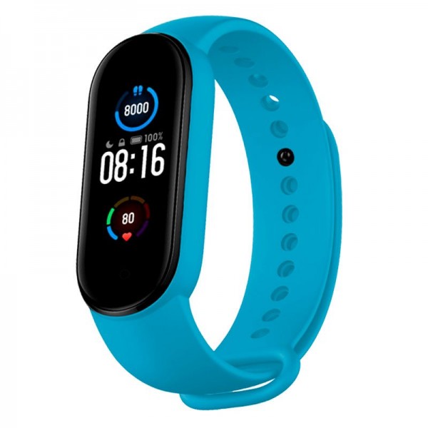 Correa COOL para Xiaomi Mi Band 5 / 6 / 7 / Amazfit Band 5 Liso Celeste