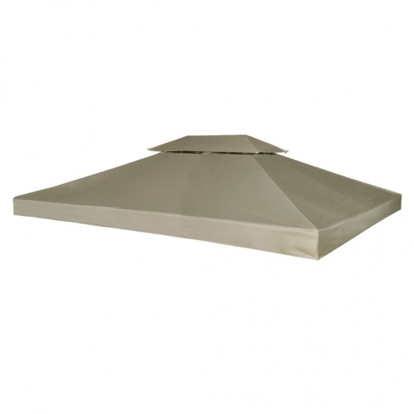 Cubierta de repuesto de cenador 310 g/m² beige 3x4 m