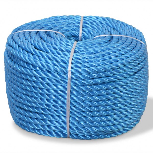 Cuerda torcida de polipropileno 10 mm 500 m azul