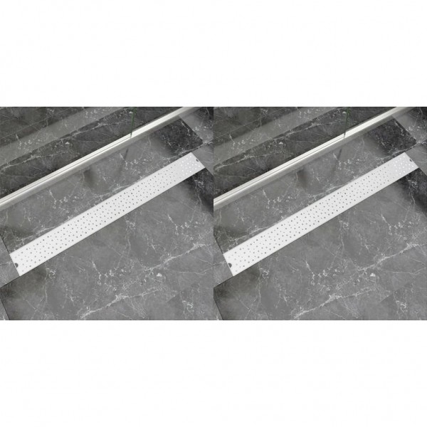 Desagüe ducha lineal 2 pzs burbuja 1030x140 mm acero inoxidable