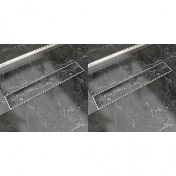Desagüe ducha lineal 2 pzs burbuja 630x140 mm acero inoxidable