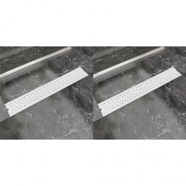 Desagüe ducha lineal 2 pzs burbuja 730x140 mm acero inoxidable
