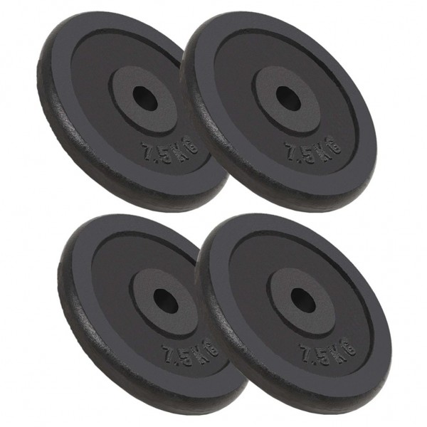 Discos de pesas de hierro fundido 4 uds 4x7.5 kg