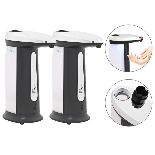 Dispensador de jabón automático con sensor y sonido 2 uds 800ml