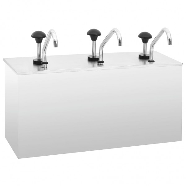 Dispensador de salsa de acero inoxidable 3 x 3.5 L