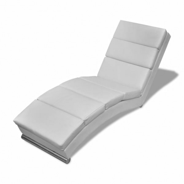 Diván de cuero sintético blanco