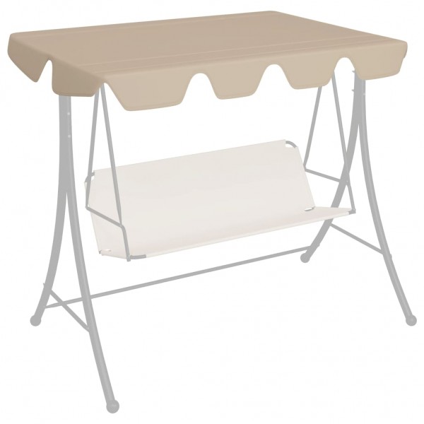 Dosel de repuesto columpio de jardín beige 150/130x70/105 cm