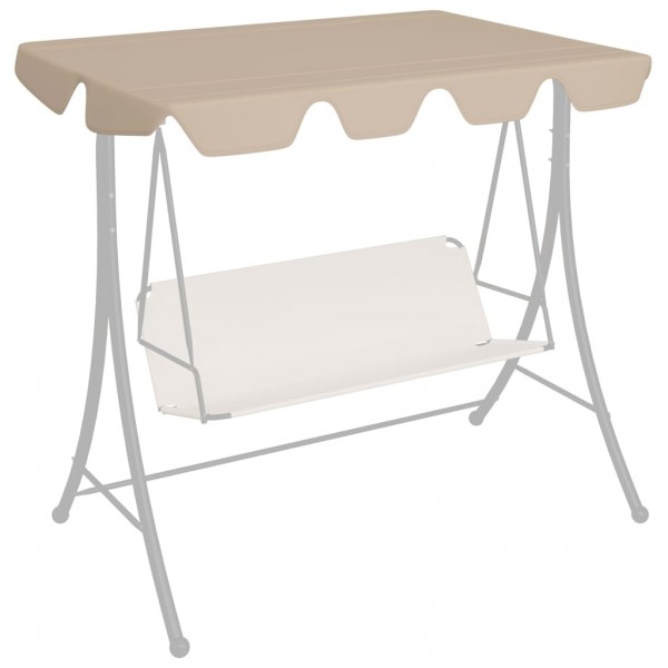 Dosel de repuesto columpio de jardín beige 188/168x110/145 cm