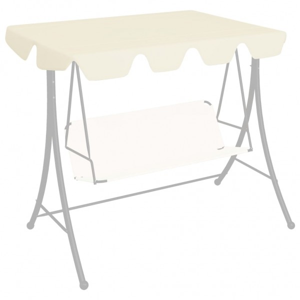 Dosel de repuesto columpio de jardín crema 150/130x70/105 cm