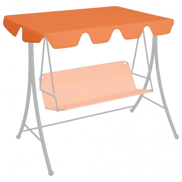 Dosel de repuesto columpio de jardín naranja 150/130x70/105 cm