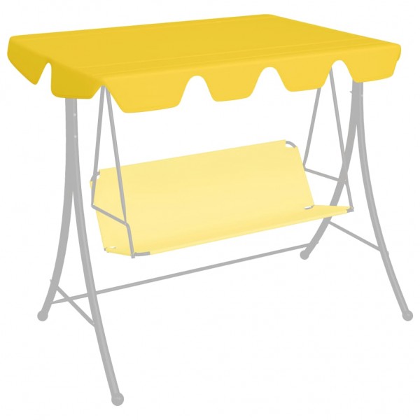 Dosel de repuesto columpio jardín amarillo 150/130x70/105 cm