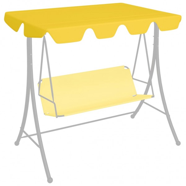 Dosel de repuesto columpio jardín amarillo 188/168x110/145 cm