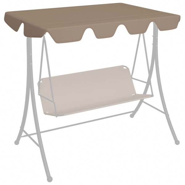 Dosel de repuesto columpio jardín gris taupe 188/168x110/145 cm
