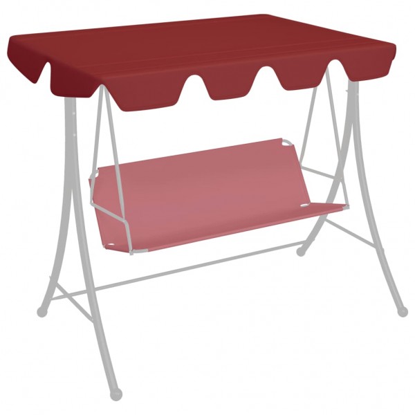 Dosel de repuesto columpio jardín rojo tinto 150/130x70/105 cm