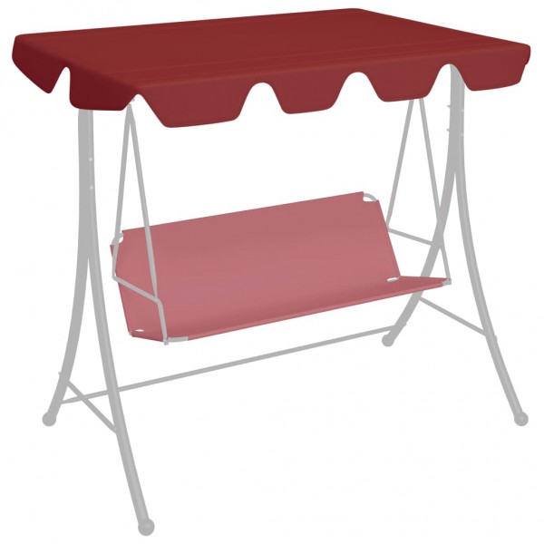 Dosel repuesto columpio de jardín rojo tinto 188/168x110/145 cm