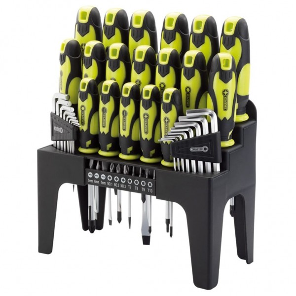 Draper Tools Destornilladores. llaves hex y puntas 44 pzas verde 78619