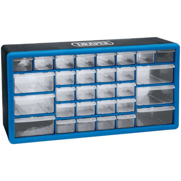 Draper Tools Organizador de herramientas 30 cajones azul 12015