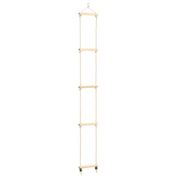 Escalera de cuerda para niños madera maciza y PE 30x168 cm