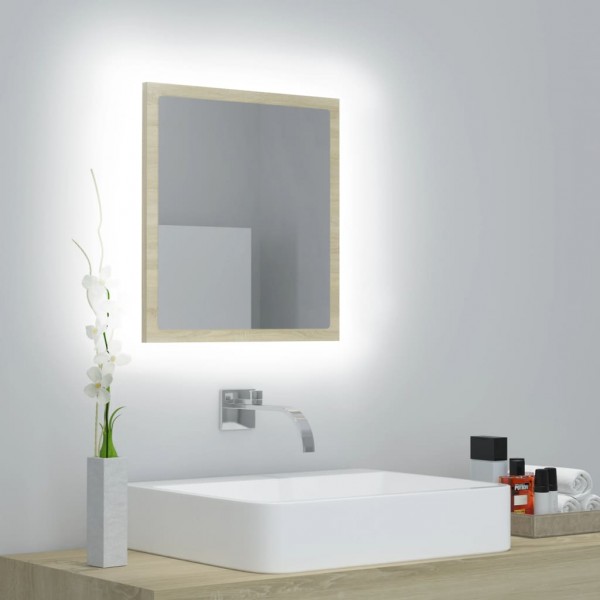 Espejo de baño acrílico color roble Sonoma 40x8.5x37 cm