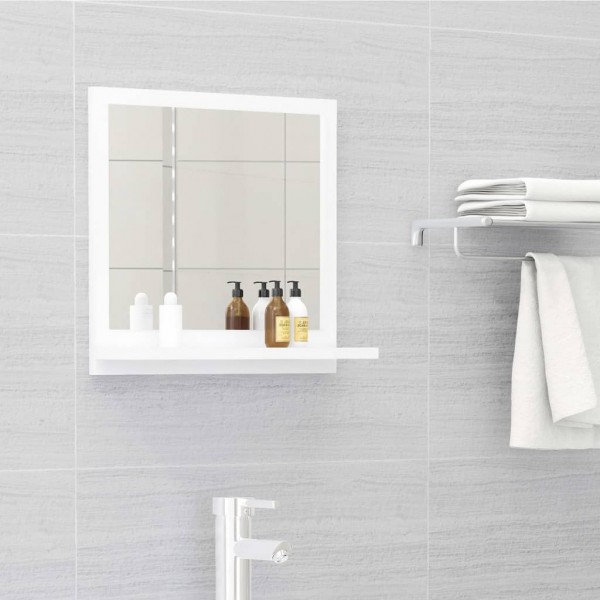 Espejo de baño madera contrachapada blanco 40x10.5x37 cm