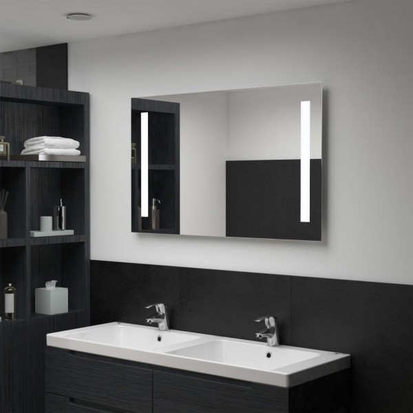 Espejo de pared de baño con LED 100x60 cm